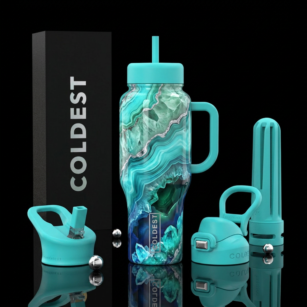 Crystal Cove Elixir water bottle design