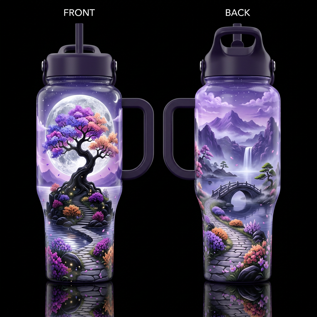 Moonlit Passage water bottle design