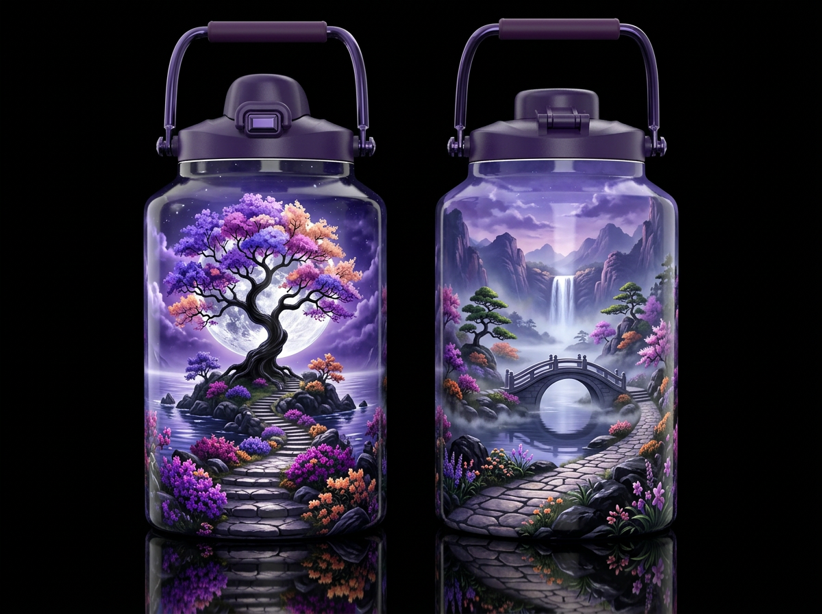 Moonlit Passage 2 water bottle design