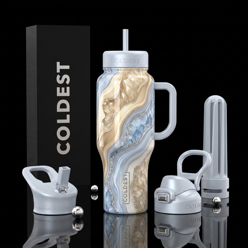 Arctic Pearl Elixir water bottle design
