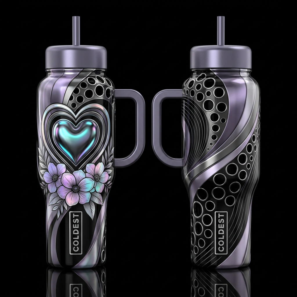 Chromatic Love water bottle design