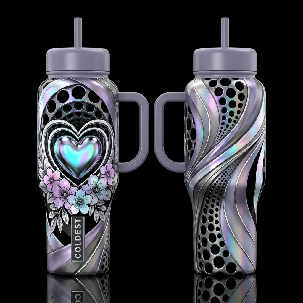 Chromatic Love2 water bottle design