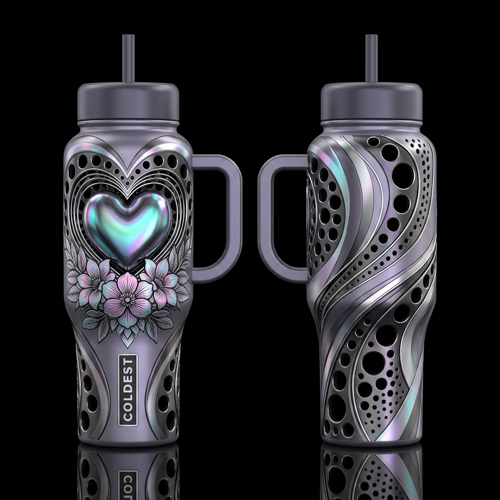 Chromatic Love3 water bottle design