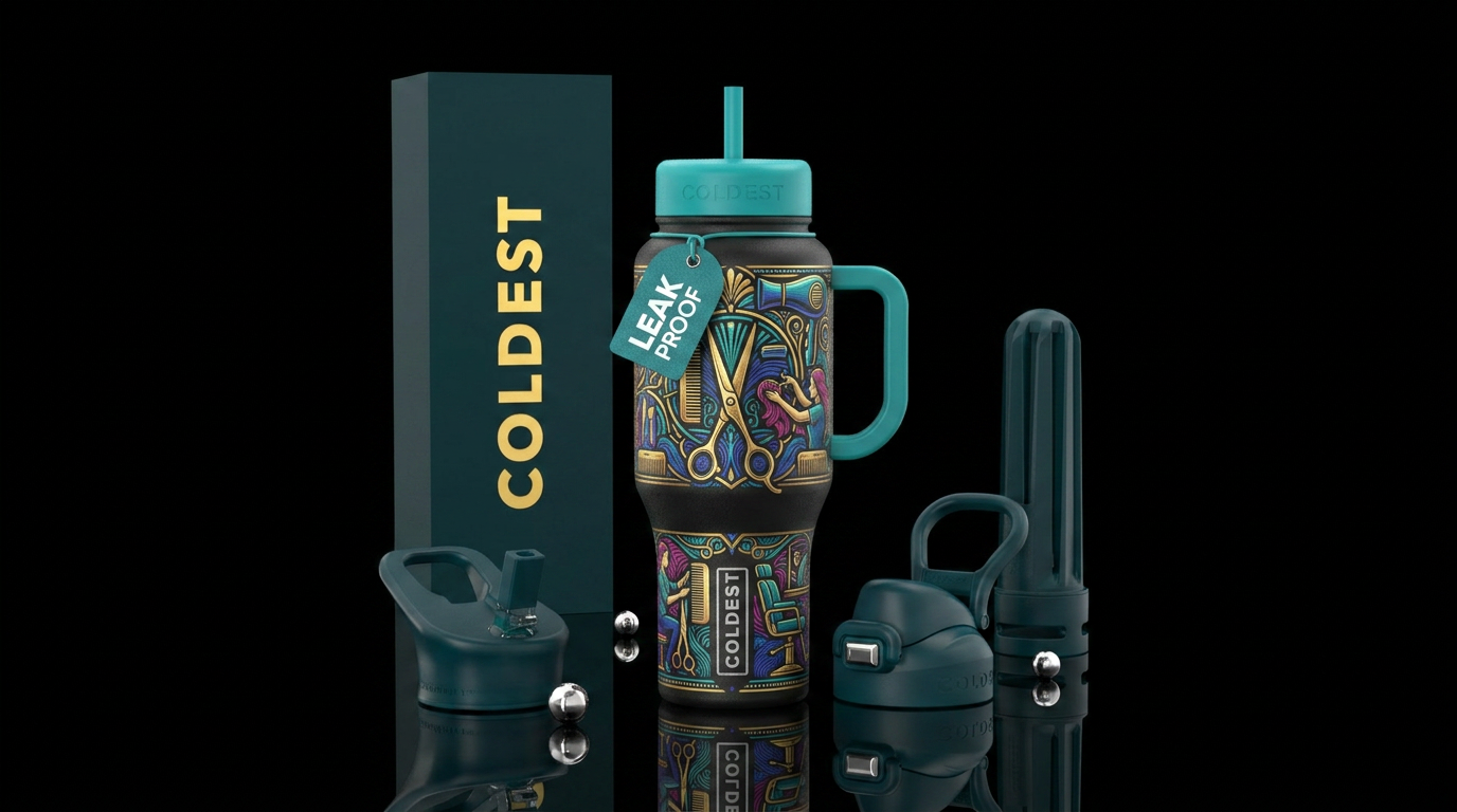 Wake, Style, Slay water bottle design