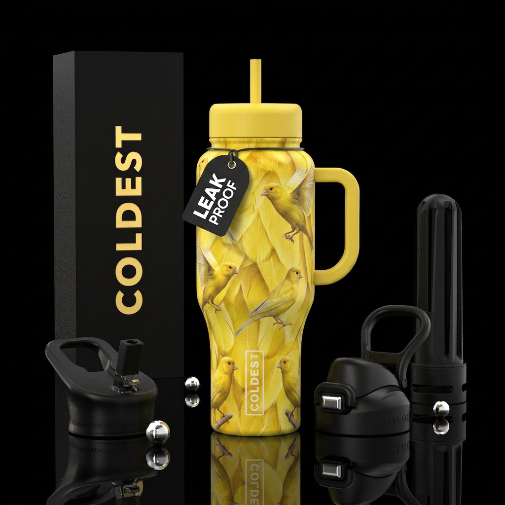 Sing Like a Canary water bottle design