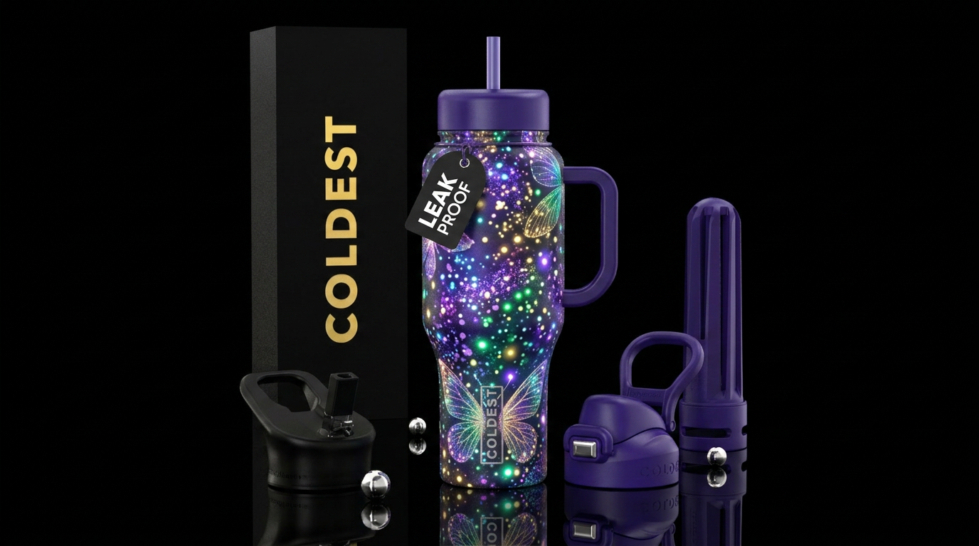Shimmering Stardust water bottle design