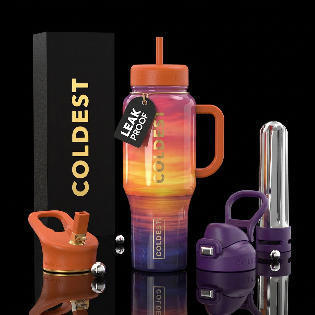 Sunset Serenade water bottle design