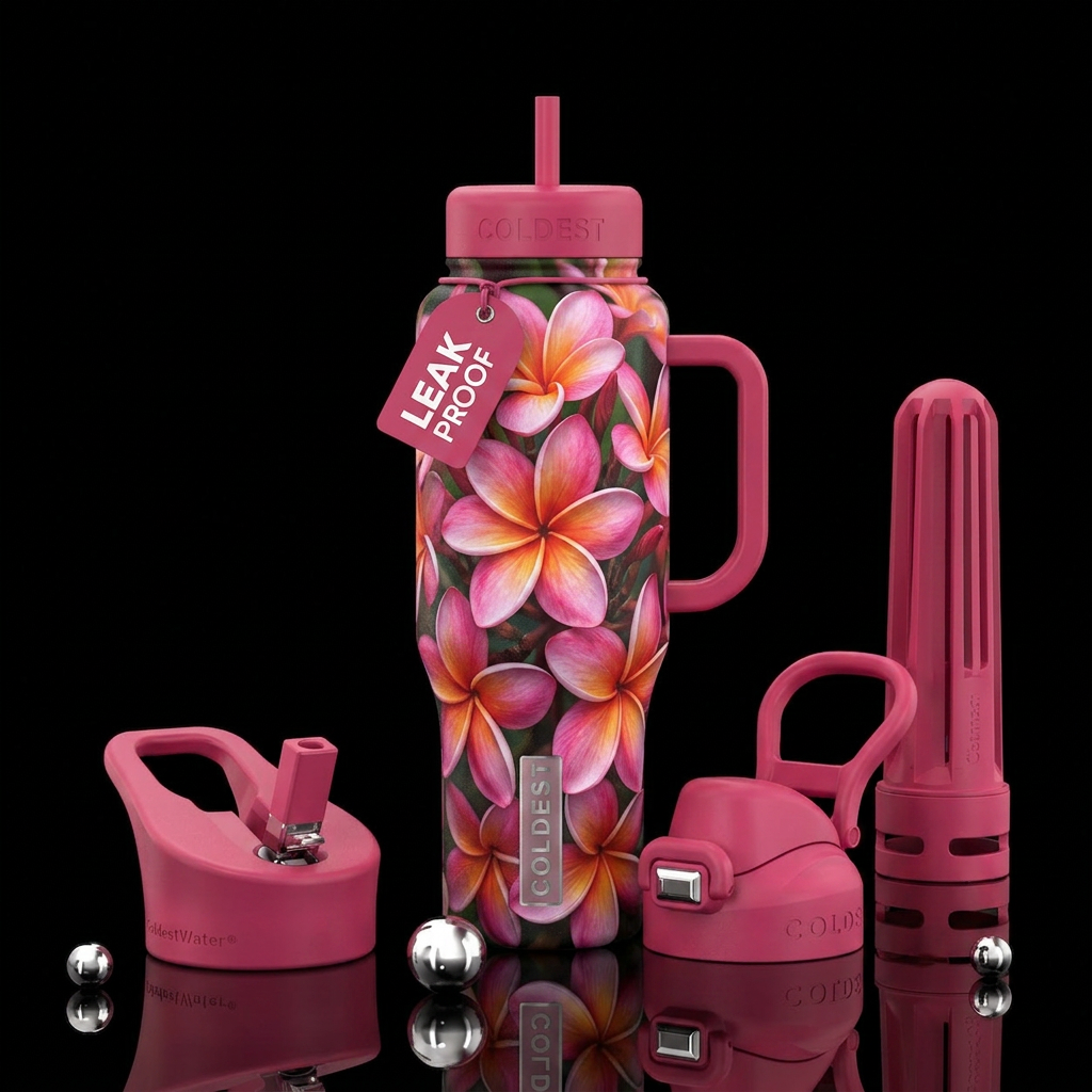 Araliya Flowers water bottle design