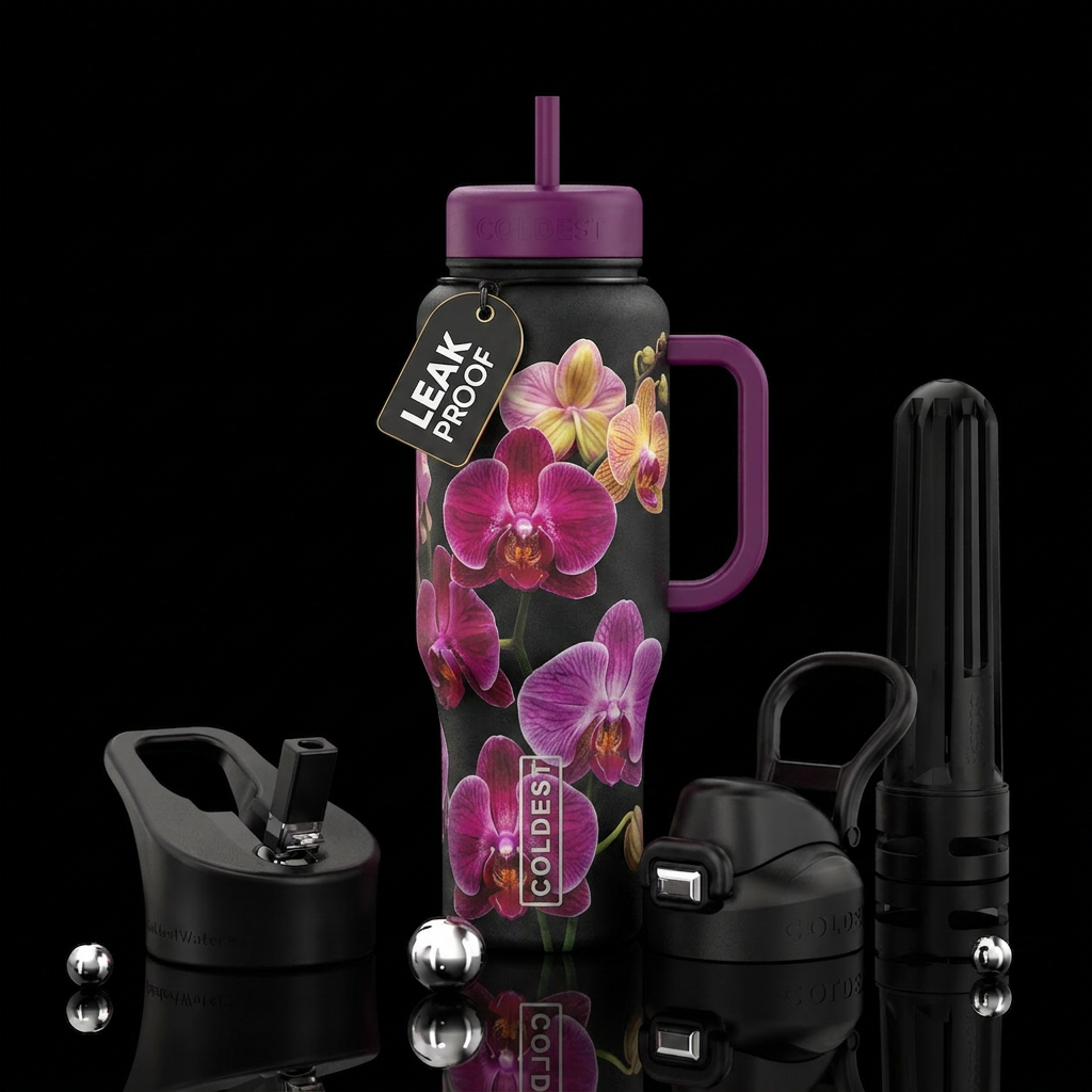 Phalaenosis Flowers water bottle design