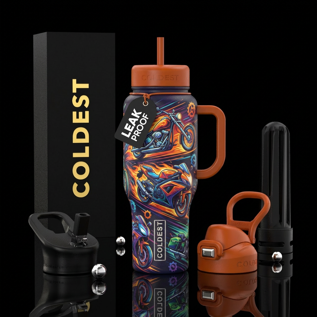 Motorcycles water bottle design