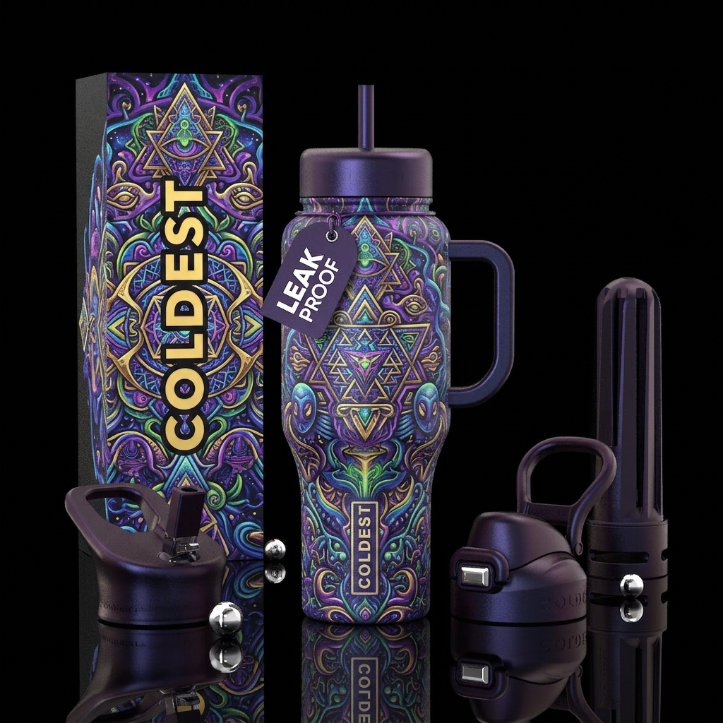 Dmt trip water bottle design