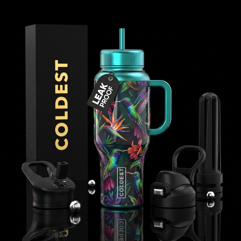 hummingbirds water bottle design