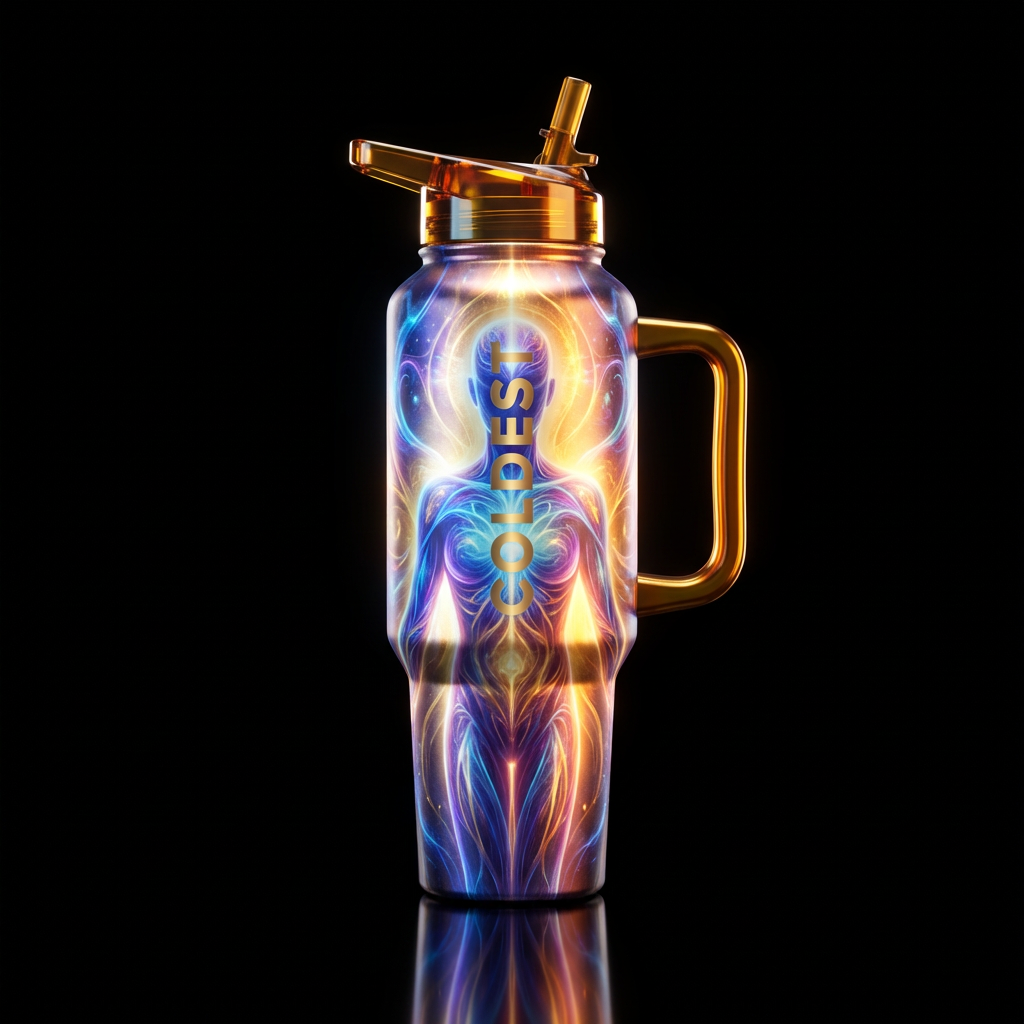 Wellness design of a soul that glows water bottle design