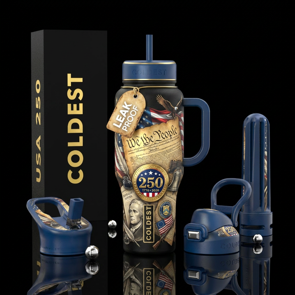 "America 250: The Founding Vision" Coldest Tumbler... water bottle design