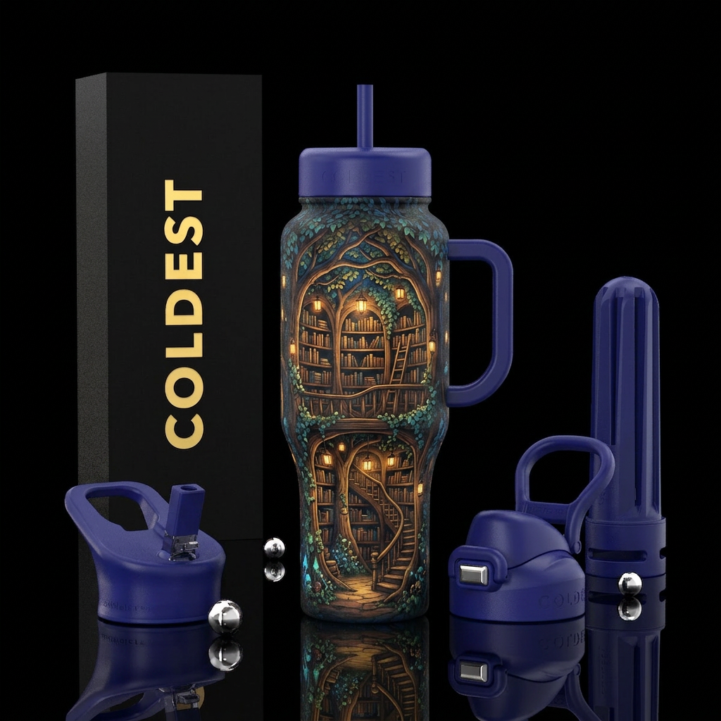 Bough of Knowledge water bottle design