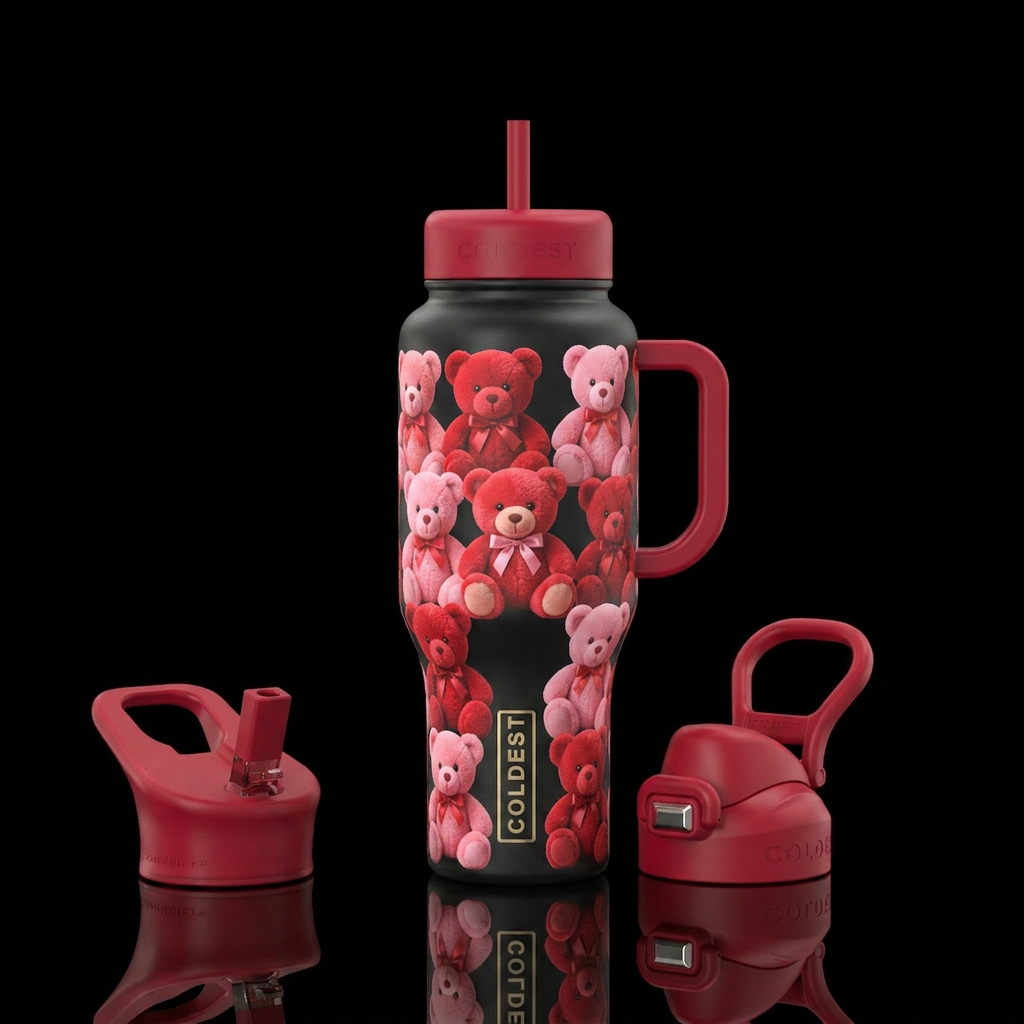 Teddy Time water bottle design