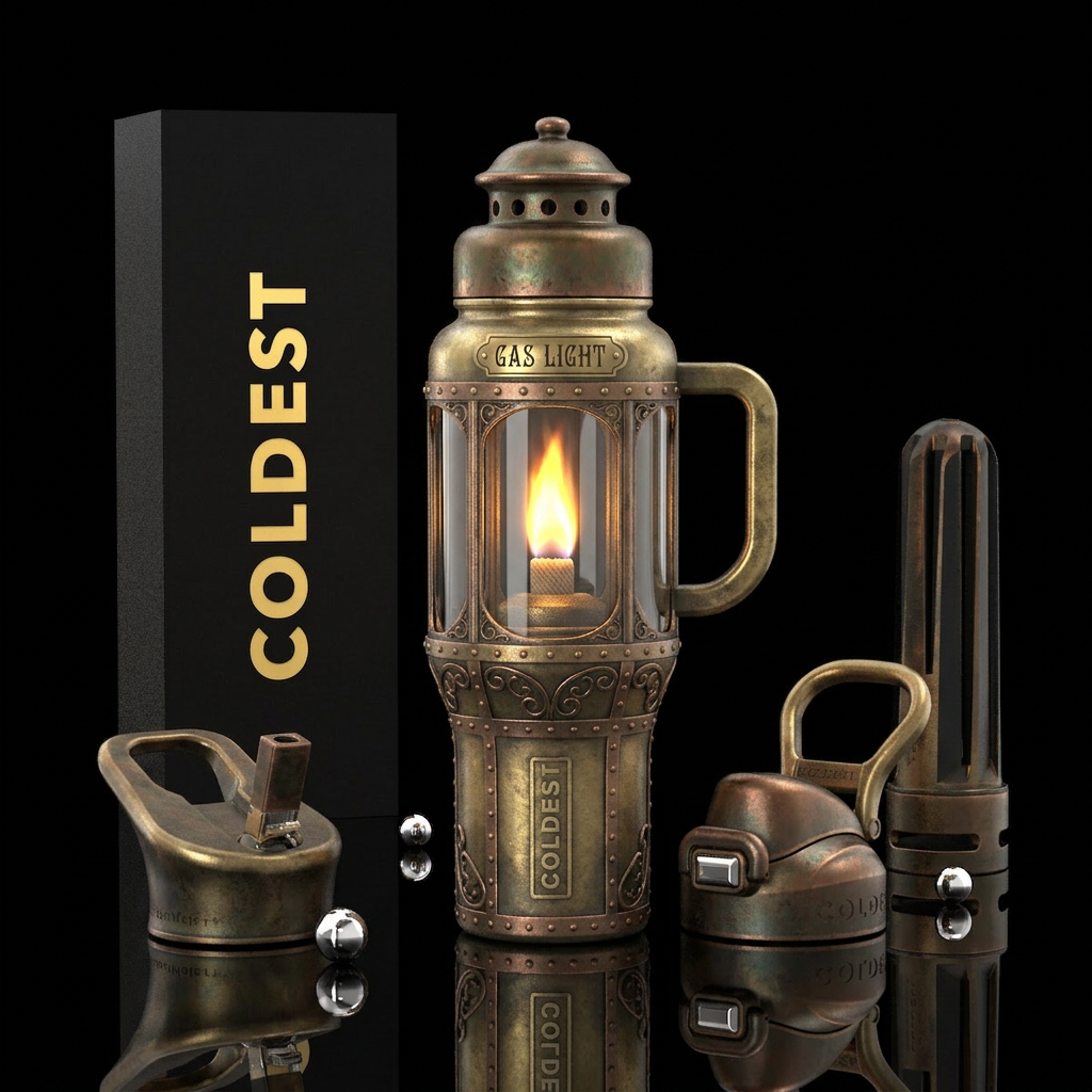 Gas lantern water bottle design