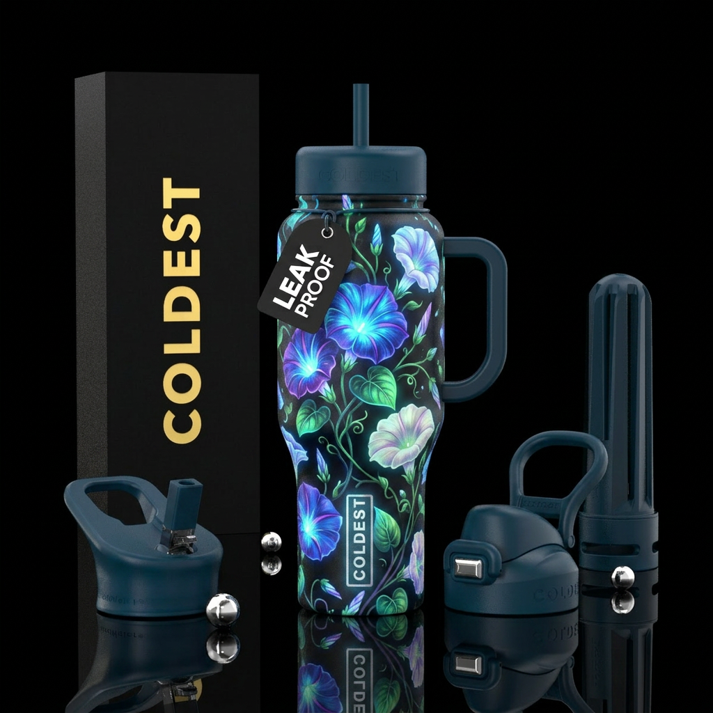 Glowie Moon Flower water bottle design