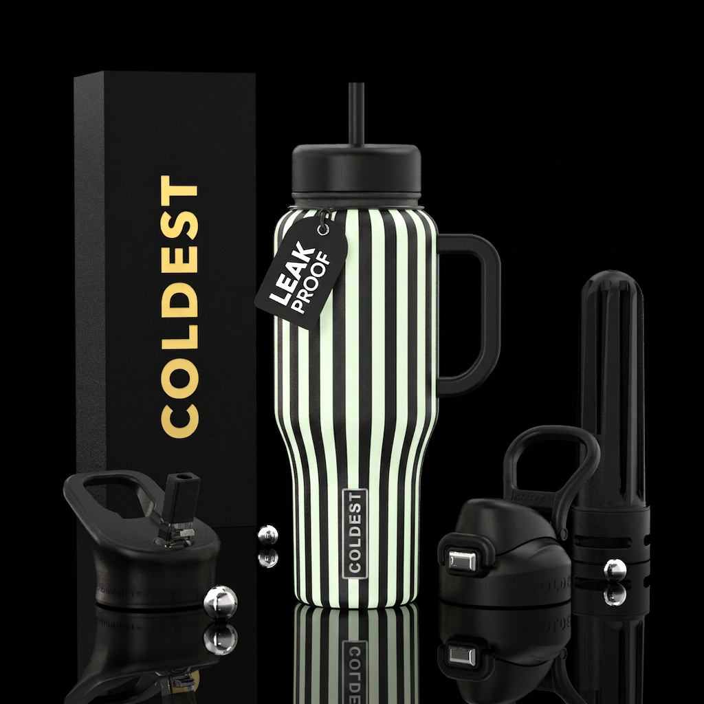 Glowie stripes water bottle design