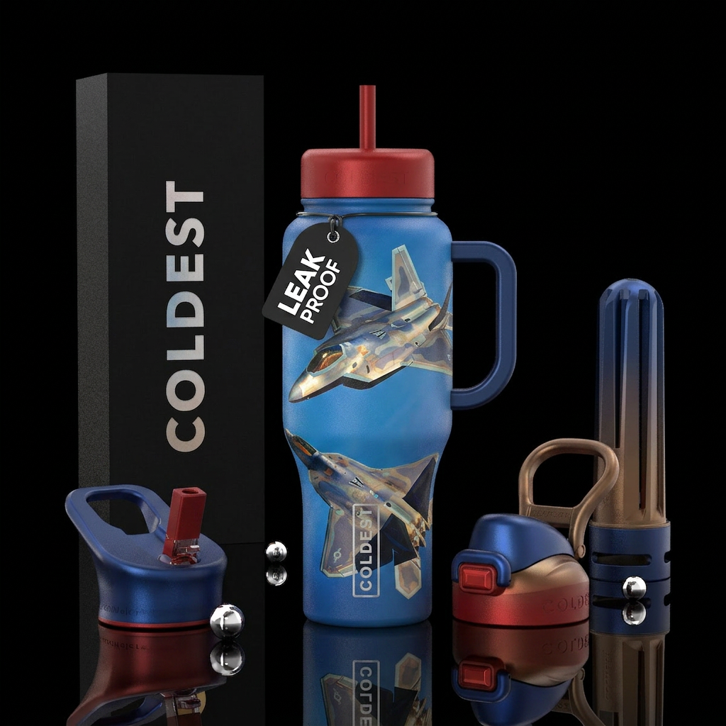F22 Fighter Jet water bottle design
