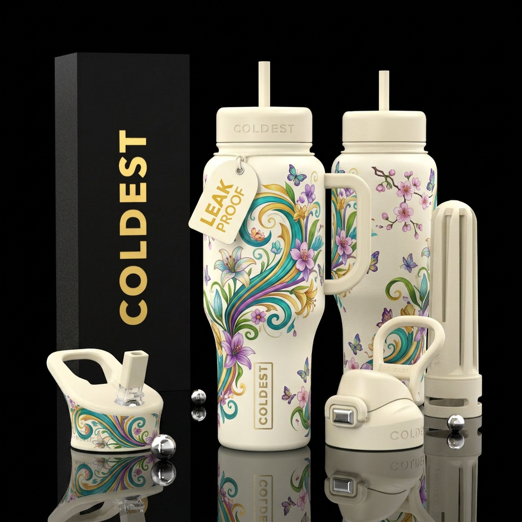 please show both the front and back of the bottle,... water bottle design