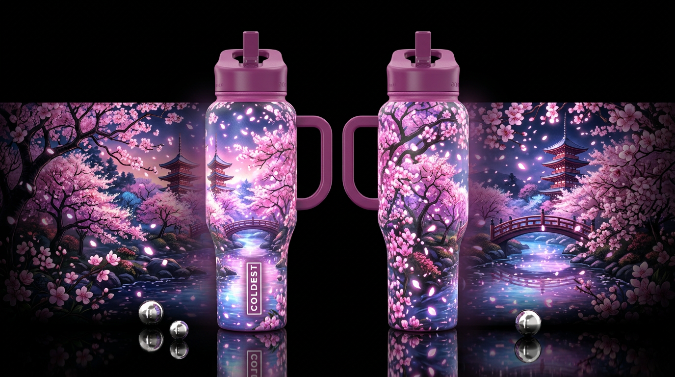 please show both the front and back of the bottle,... water bottle design