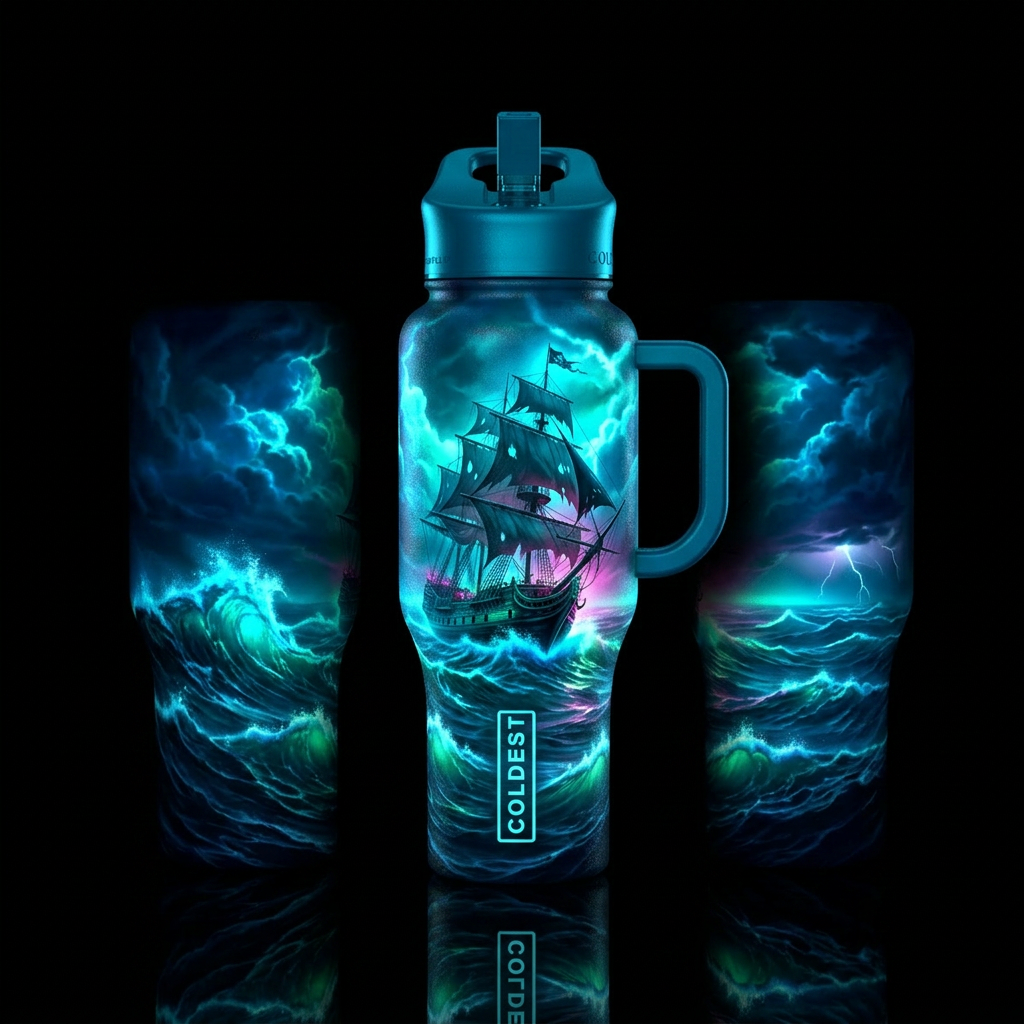 please show both the front and back of the bottle,... water bottle design