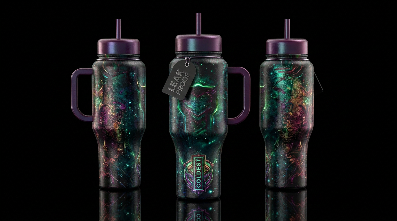 grunge, gritty, glowie, glossy, realism, please sh... water bottle design