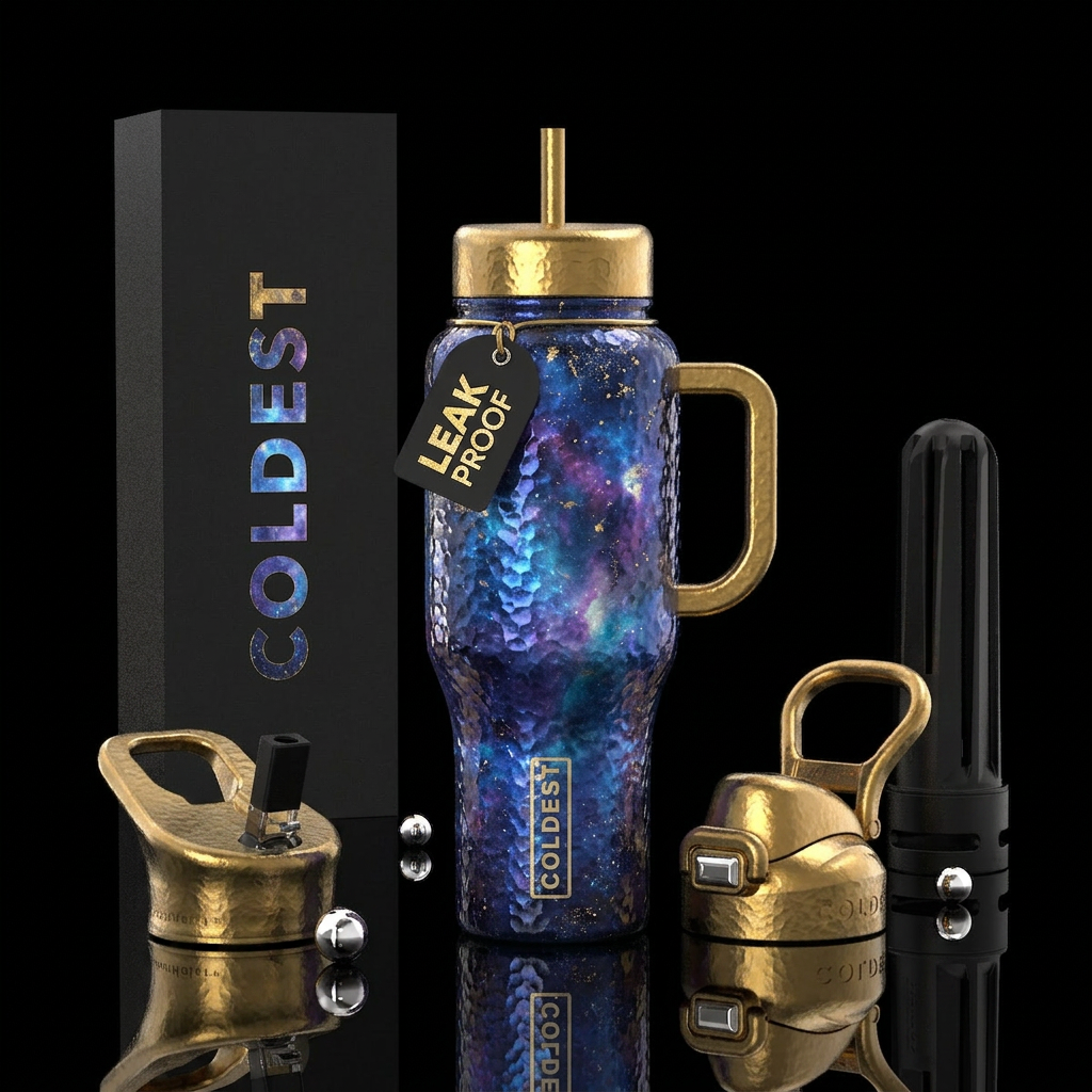 celestial, hammered, captivating, dreamy, energeti... water bottle design