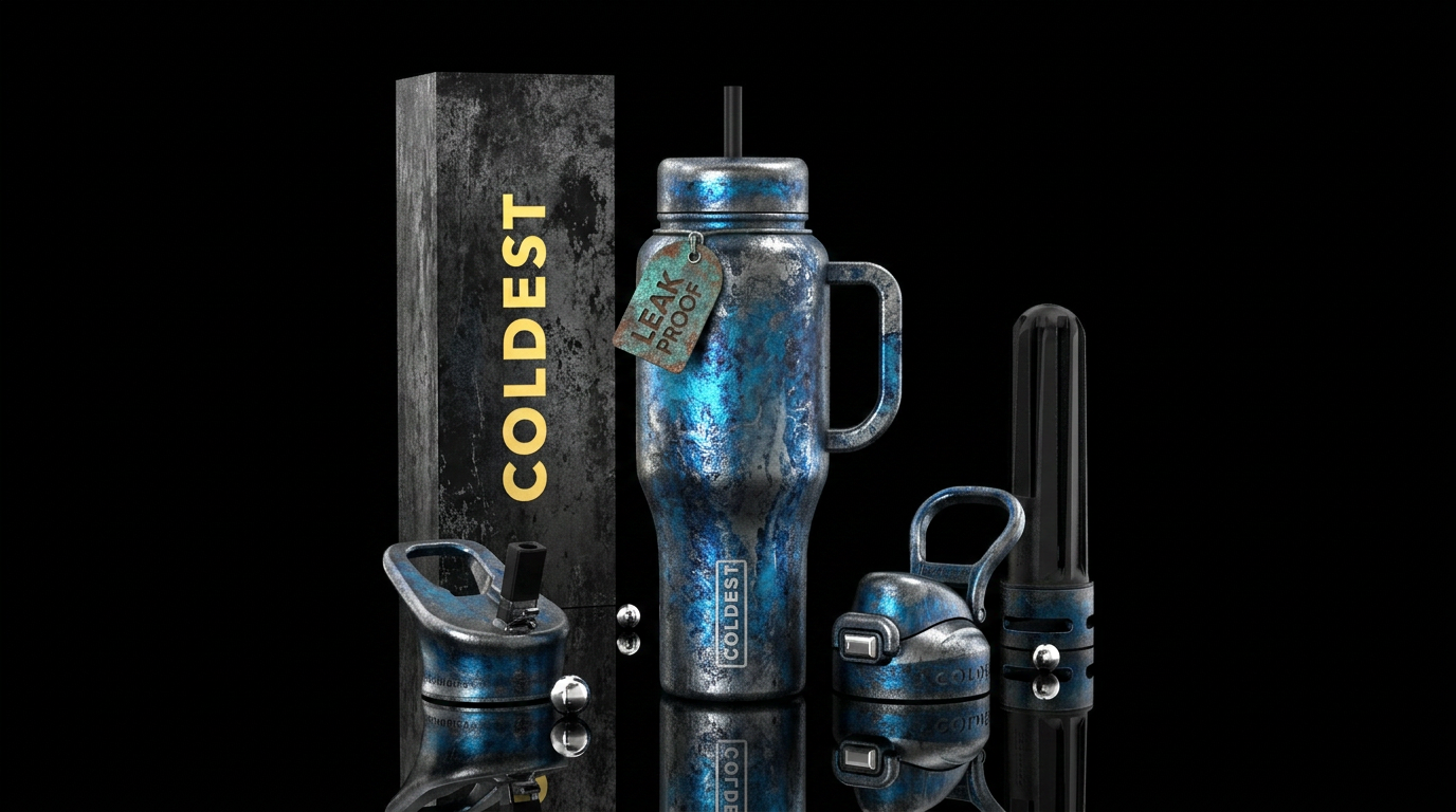 grunge, distressed, thunderstorm, powerful water bottle design