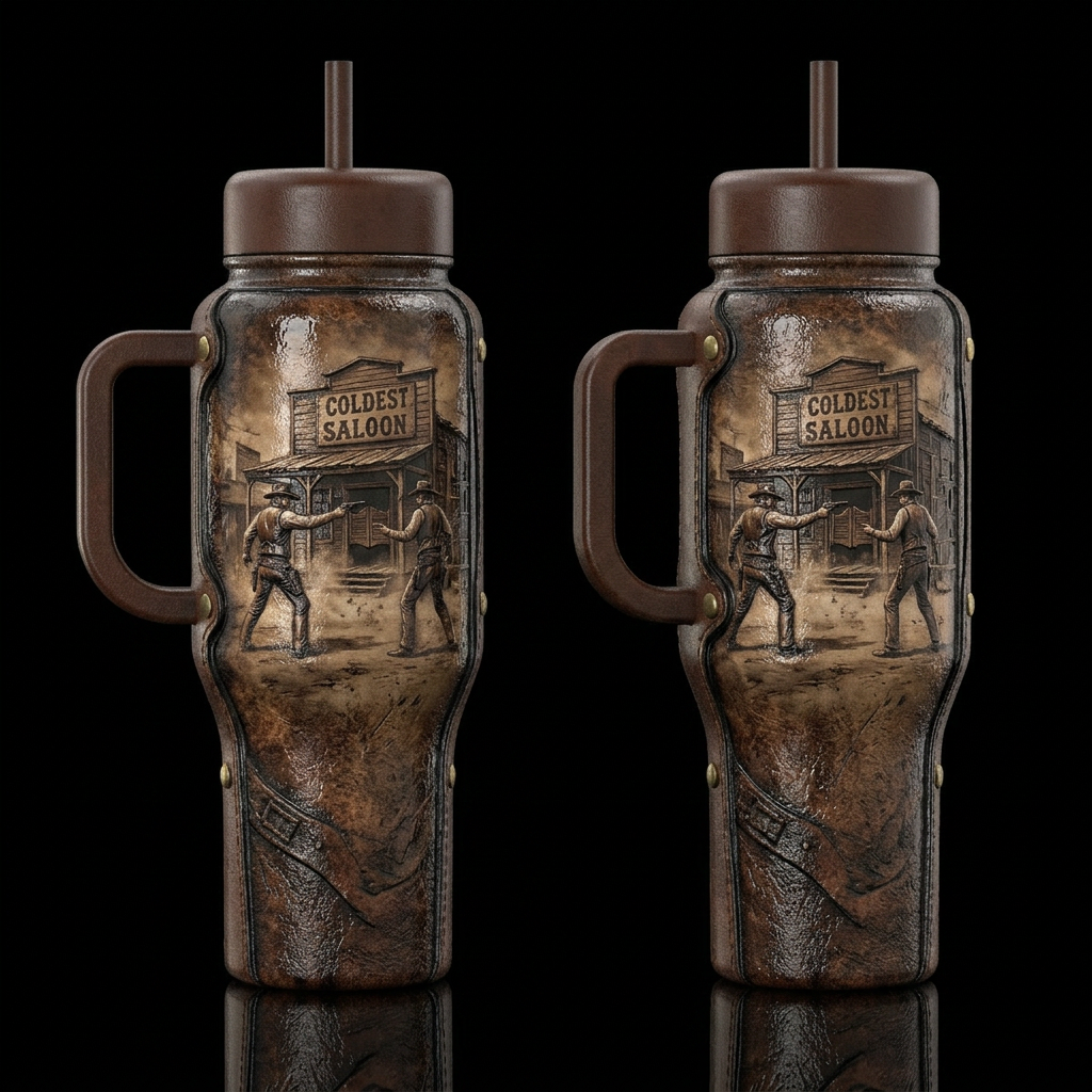 glossy, realism, please show both the front and ba... water bottle design