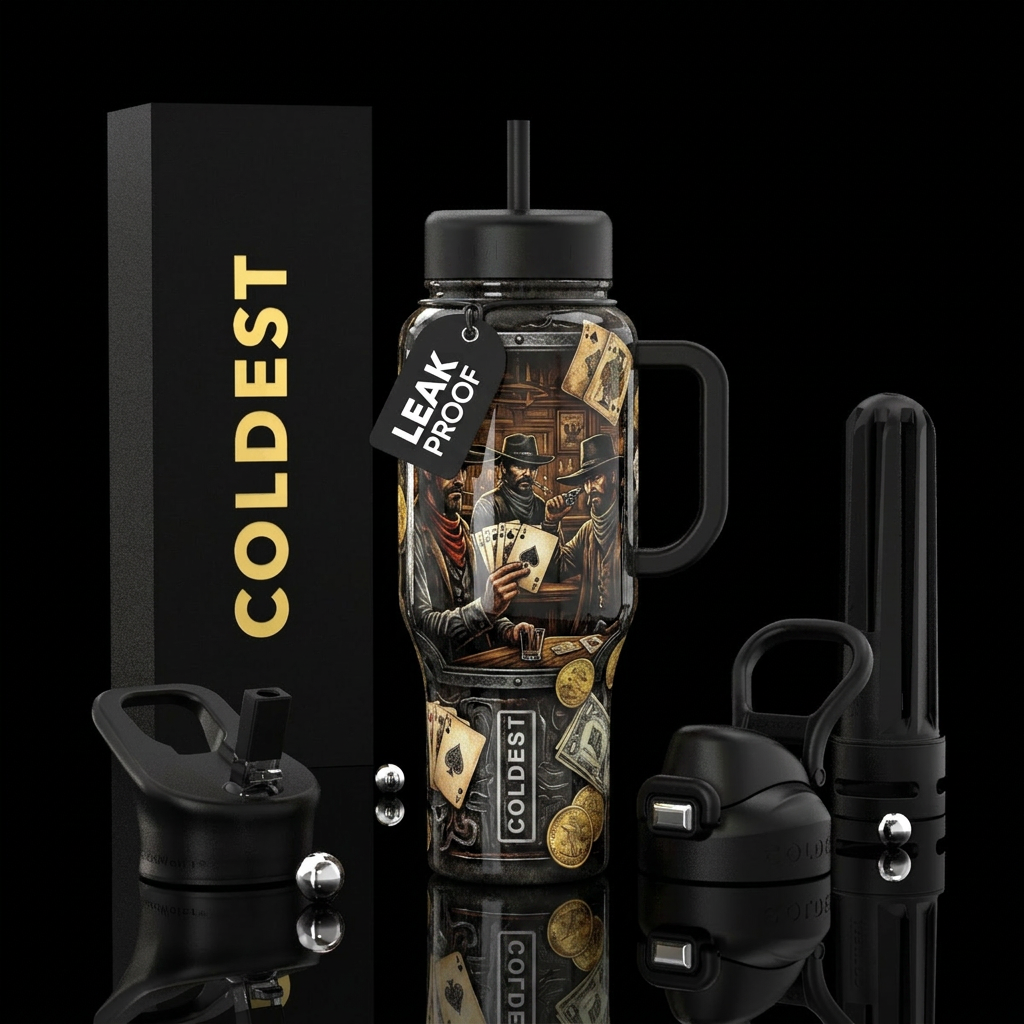 glossy, realism, please show both the front and ba... water bottle design