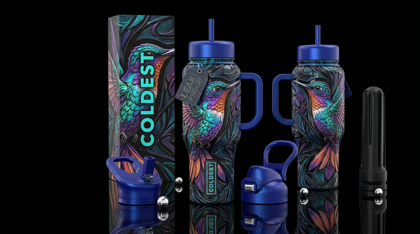 edgy, abstract, rugged, glossy, realism, please sh... water bottle design