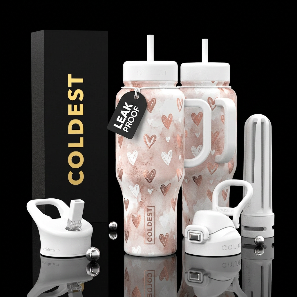glossy, realism, please show both the front and ba... water bottle design