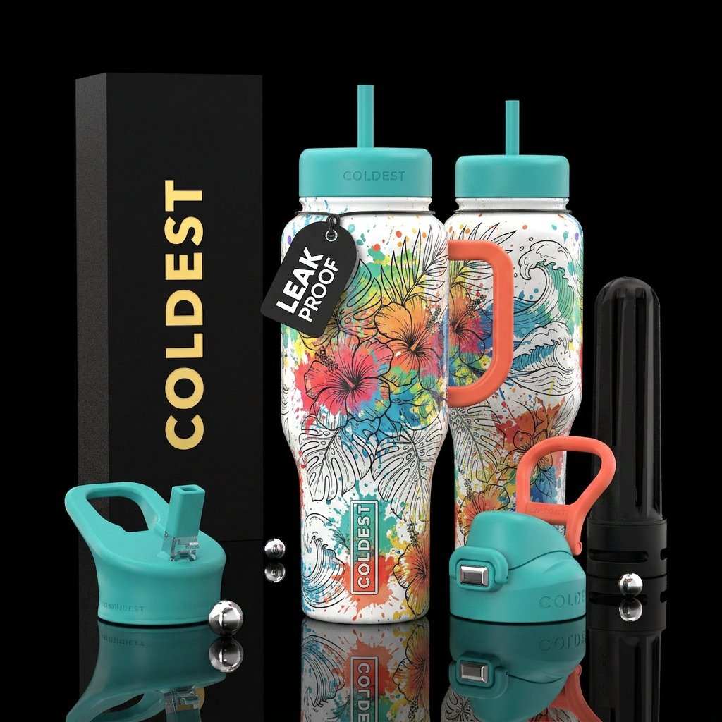 Hawaiian Splash water bottle design