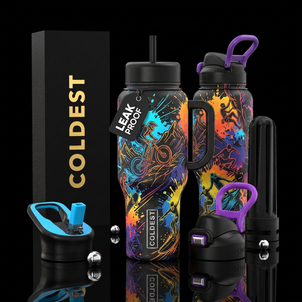 Neon Sports water bottle design