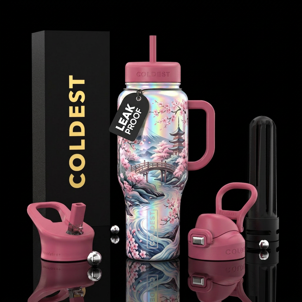 please show both the front and back of the bottle,... water bottle design