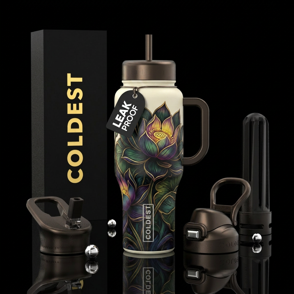 please show both the front and back of the bottle,... water bottle design
