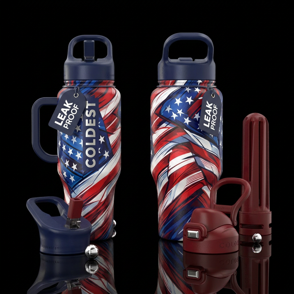 please show both the front and back of the bottle,... water bottle design