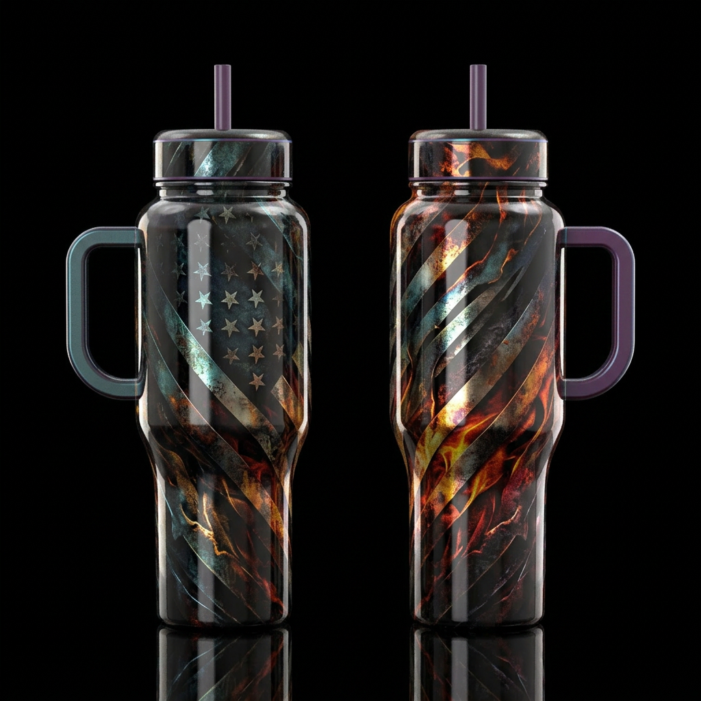 please show both the front and back of the bottle,... water bottle design