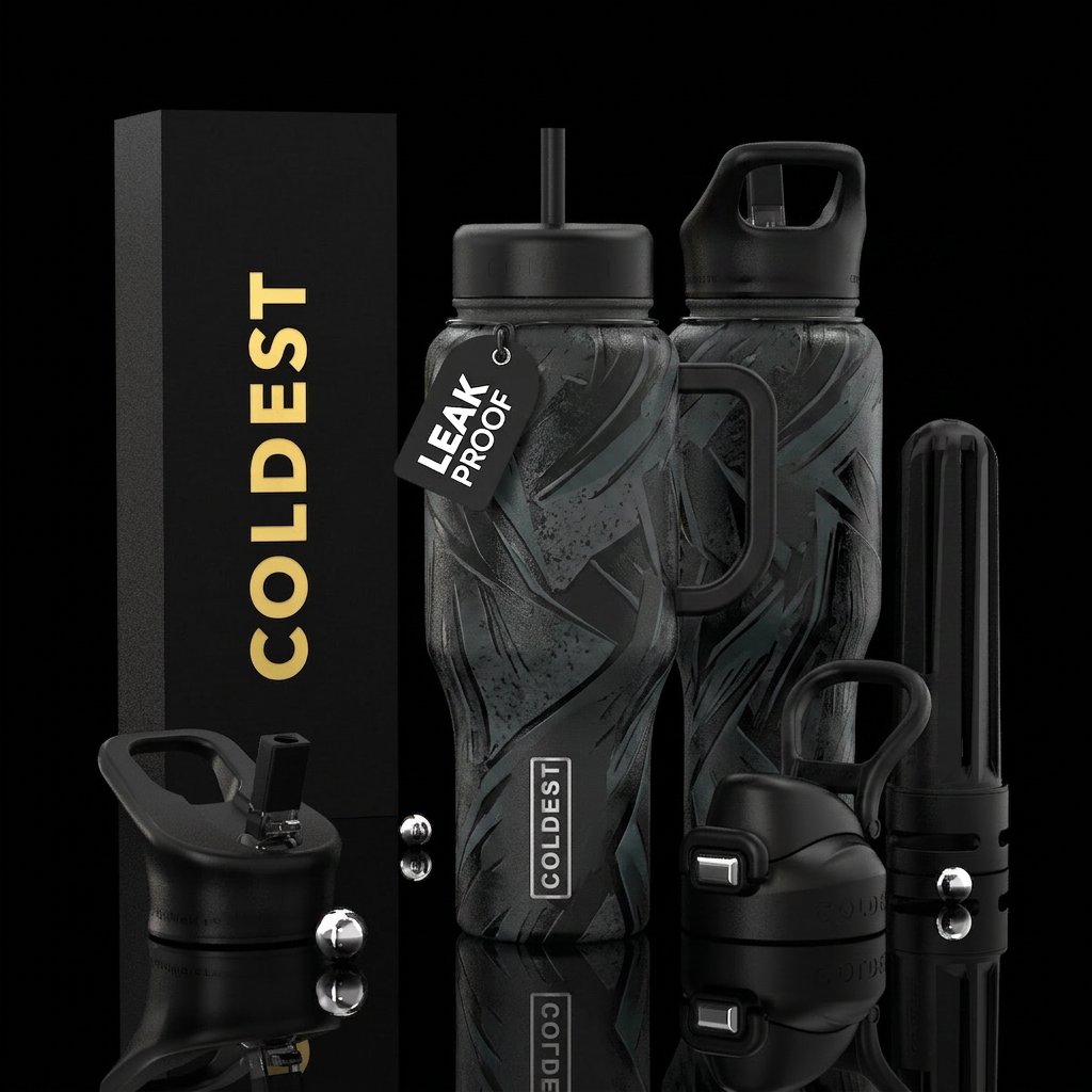 please show both the front and back of the bottle,... water bottle design