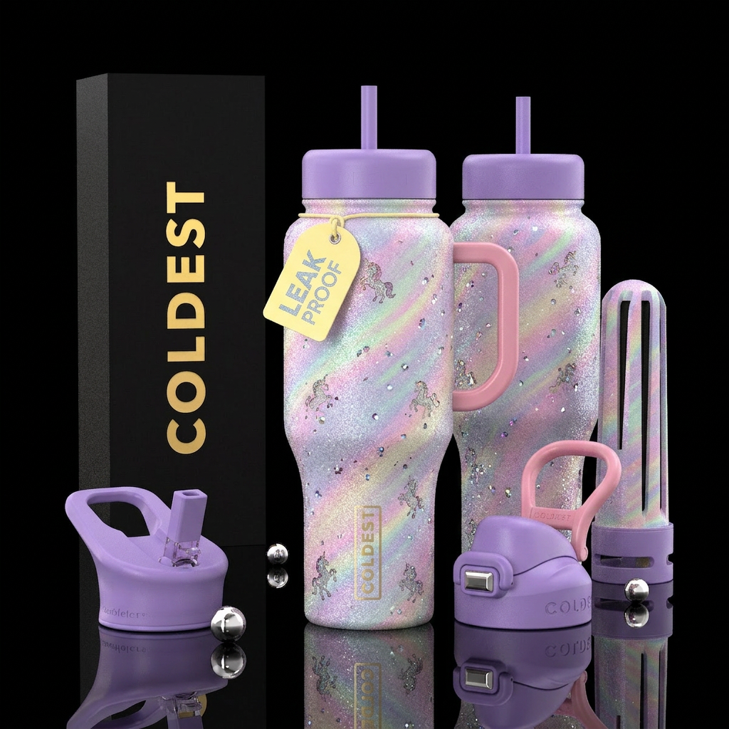 please show both the front and back of the bottle,... water bottle design
