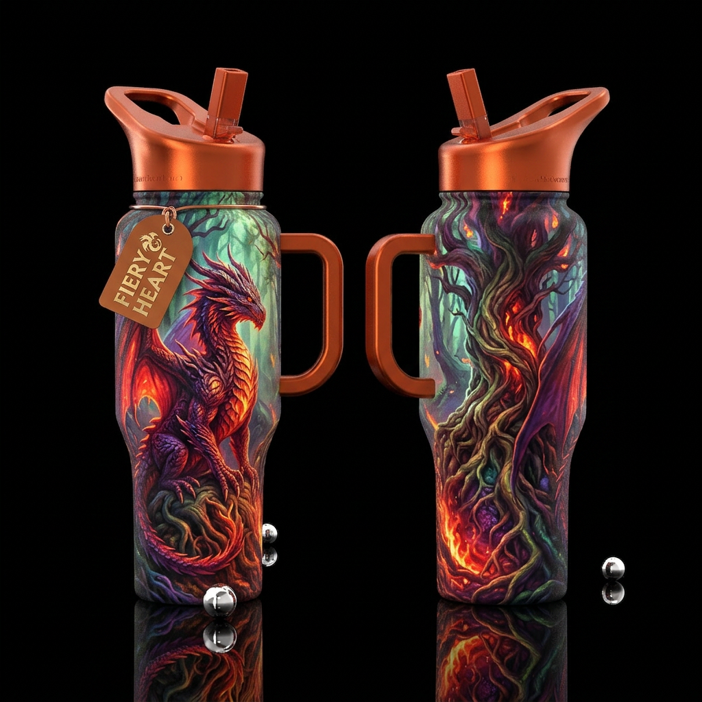 please show both the front and back of the bottle,... water bottle design
