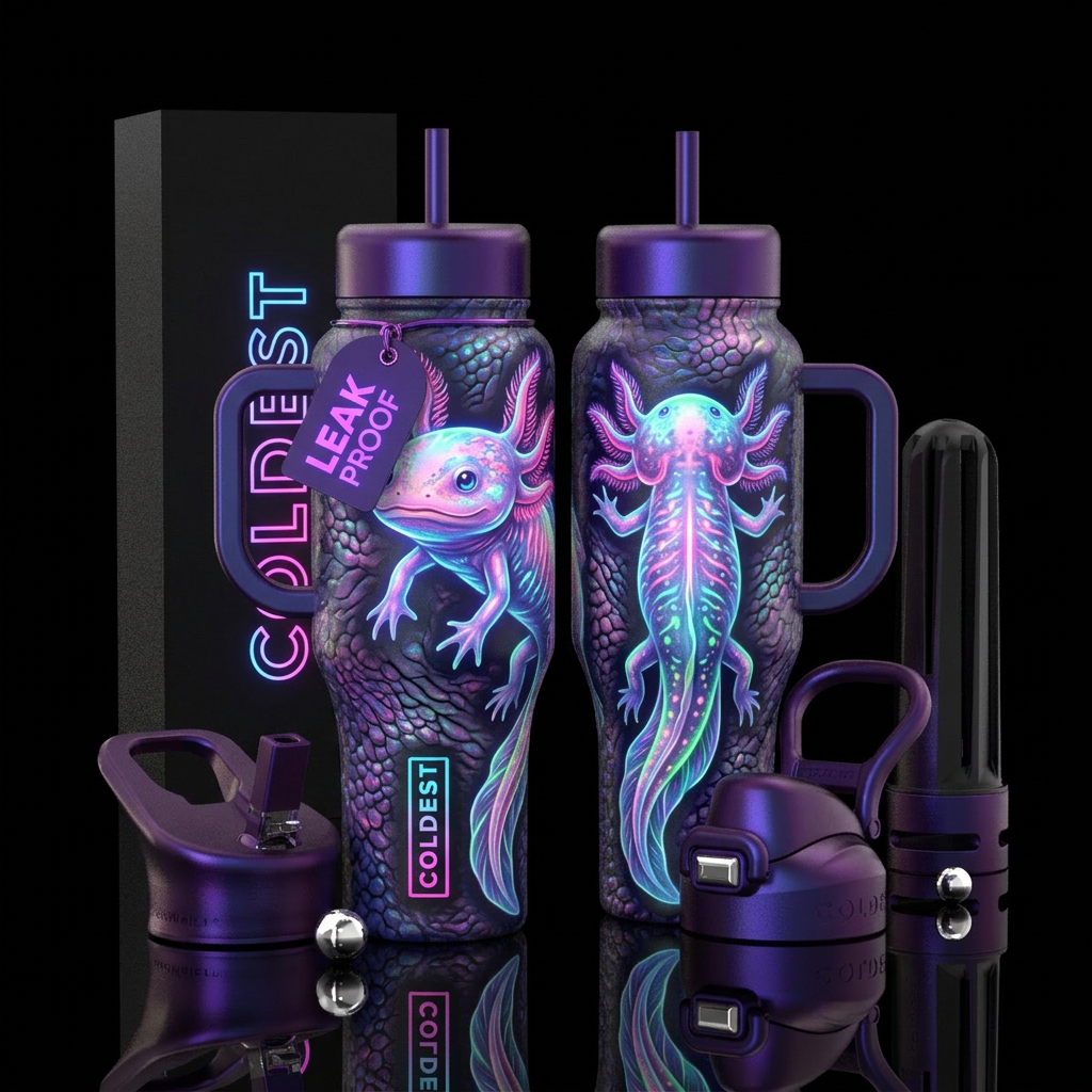 please show both the front and back of the bottle,... water bottle design