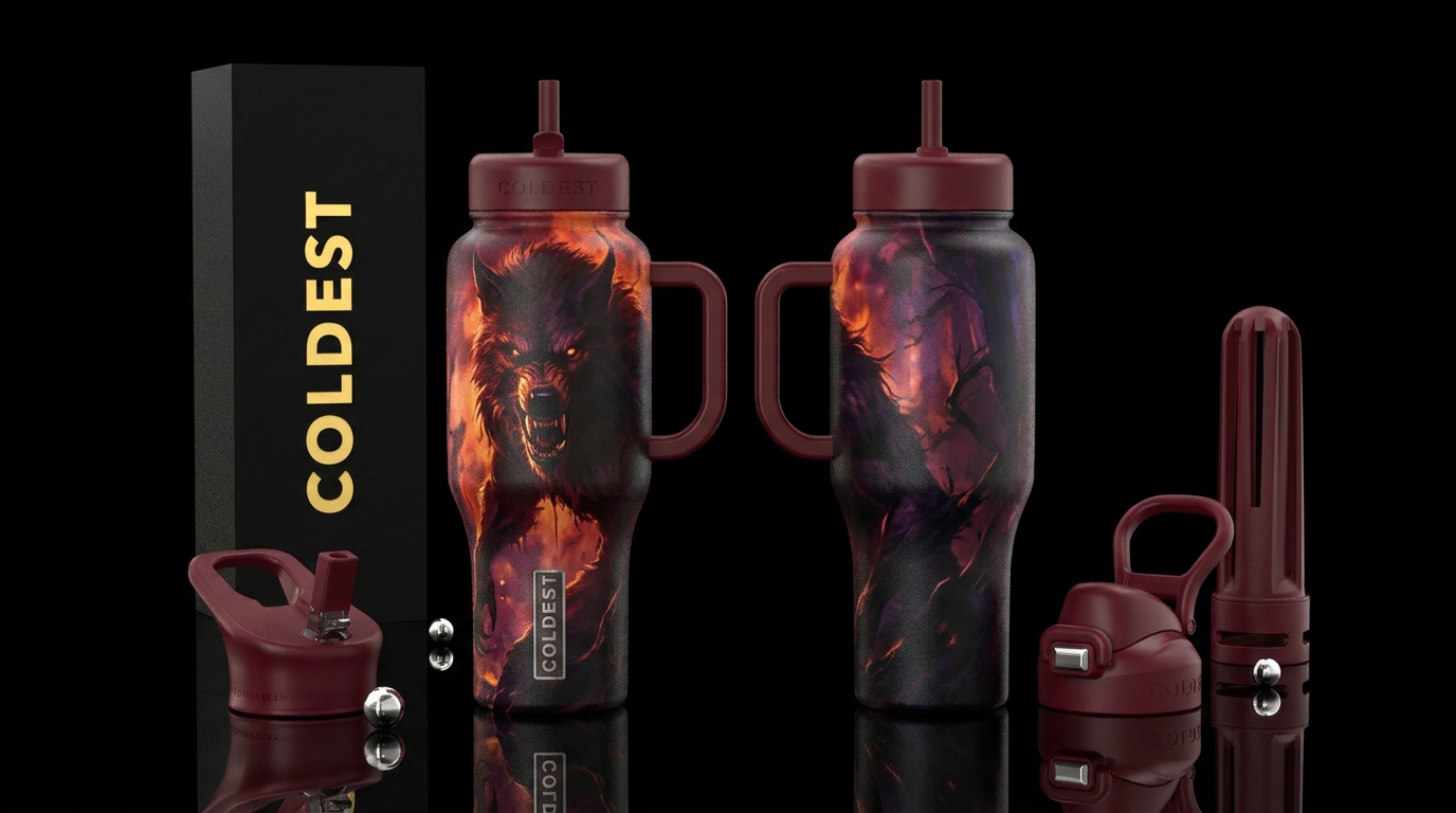 please show both the front and back of the bottle,... water bottle design