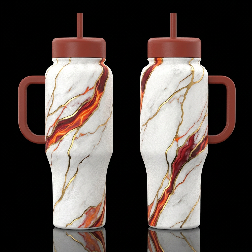 please show both the front and back of the bottle,... water bottle design