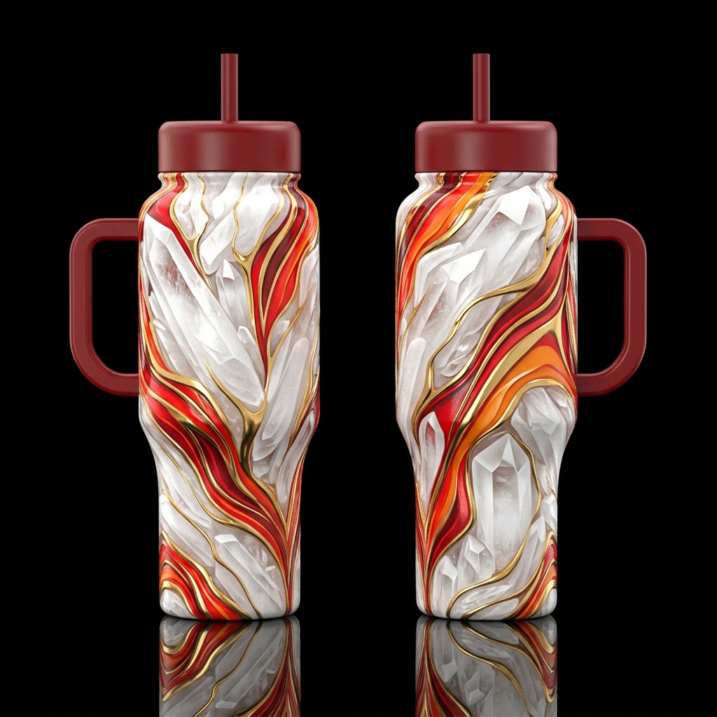 please show both the front and back of the bottle,... water bottle design