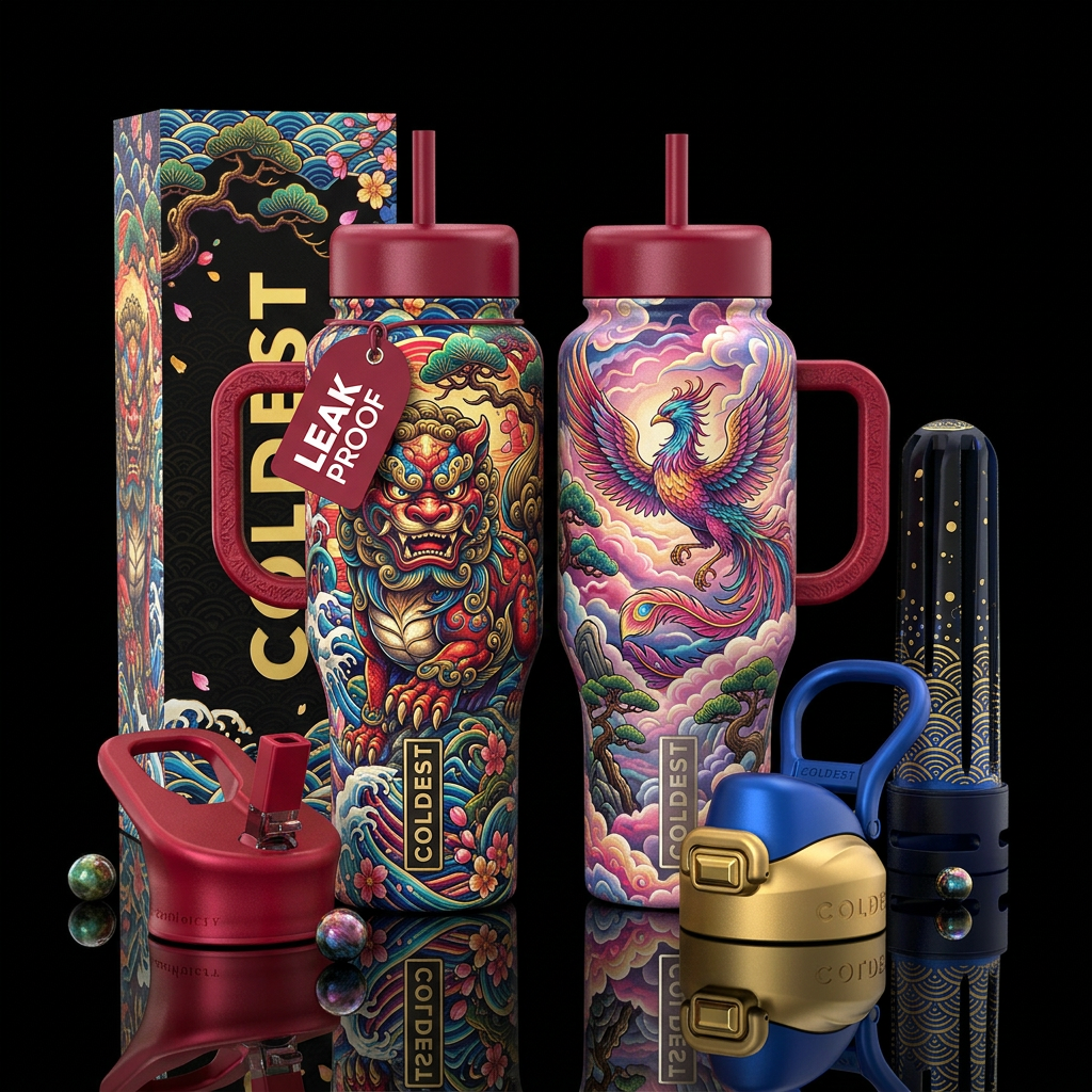 please show both the front and back of the bottle,... water bottle design