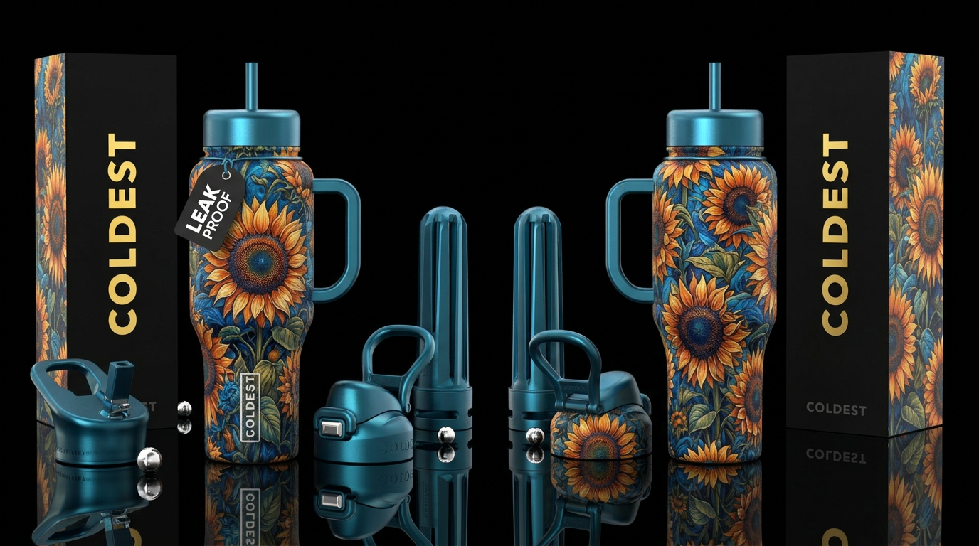 please show both the front and back of the bottle,... water bottle design