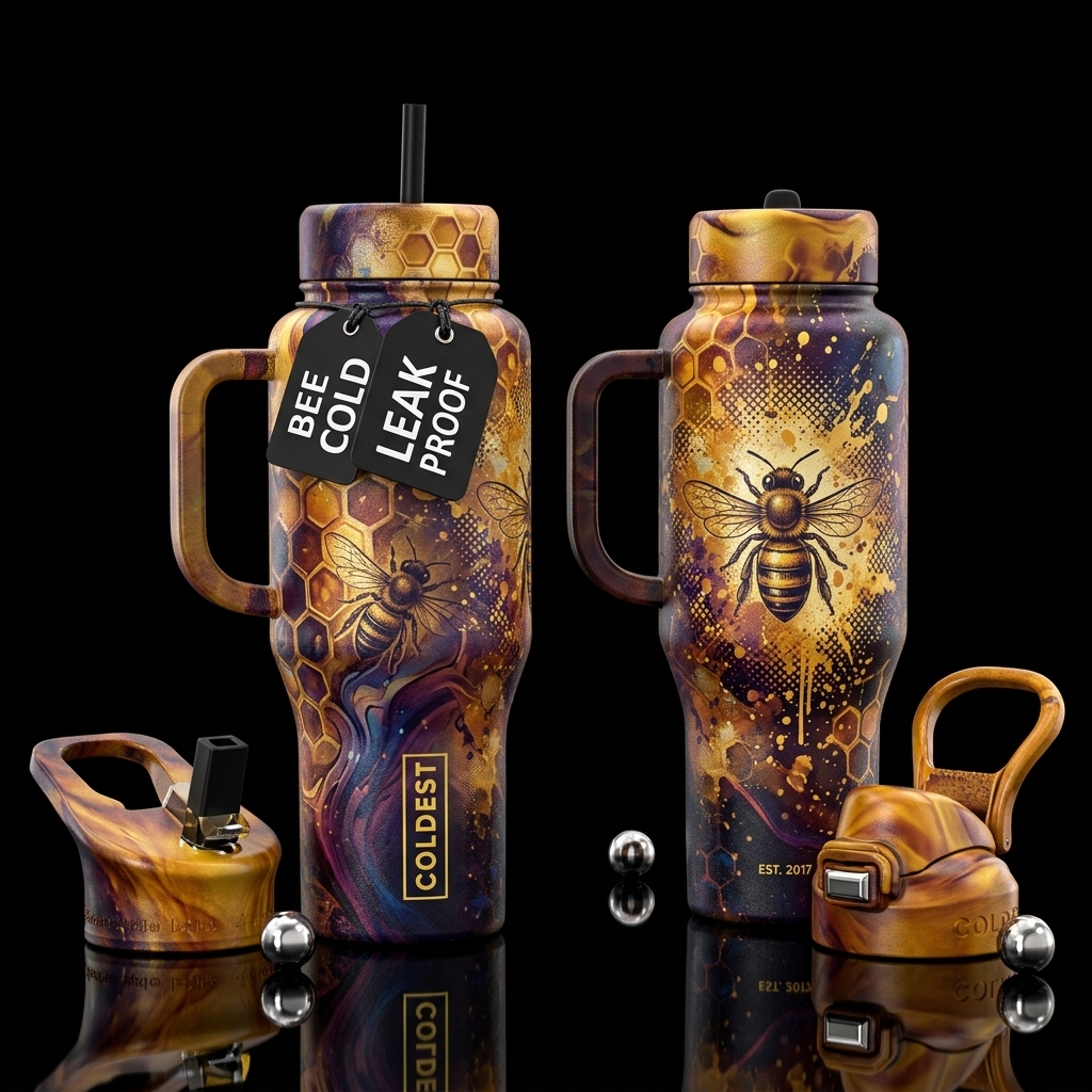 please show both the front and back of the bottle,... water bottle design